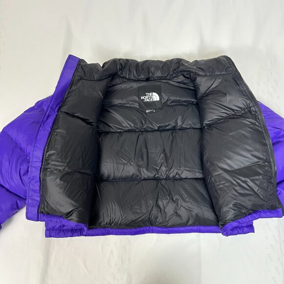 The North Face Nuptse Short Women’s Jacket 2XL Peak Purple Down Puffer Hoodless - Picture 3 of 8